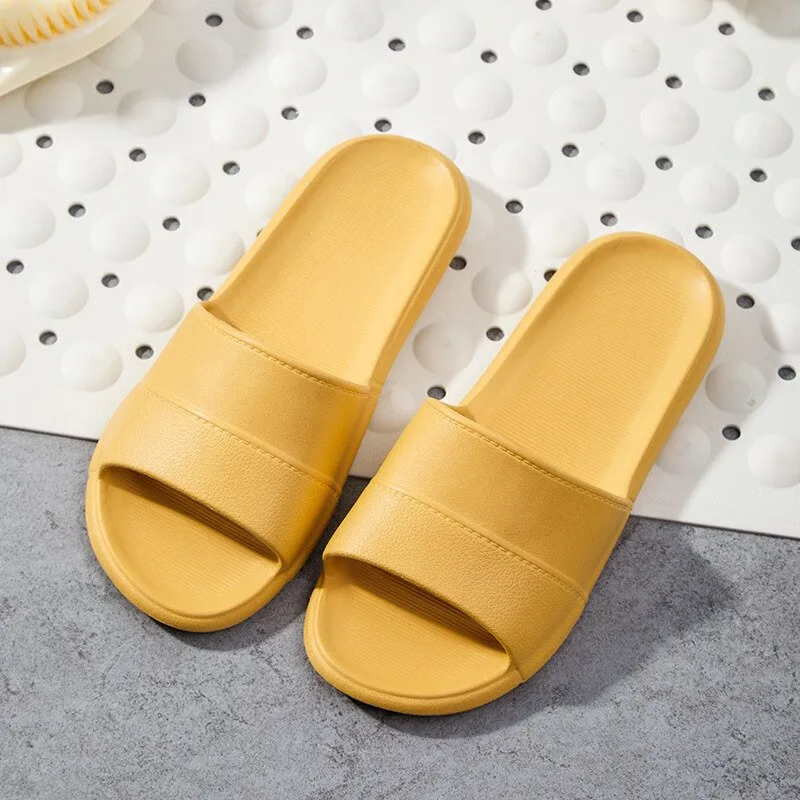 Minimalist Home Slippers Super Soft Indoor Bathroom Bath Slippers Ultra Thin Wear-Resistant Sandals