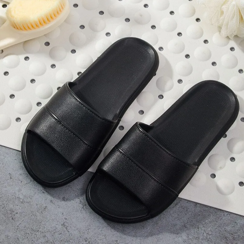 Minimalist Home Slippers Super Soft Indoor Bathroom Bath Slippers Ultra Thin Wear-Resistant Sandals