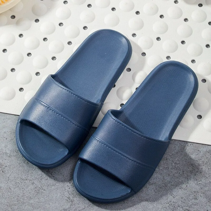 Minimalist Home Slippers Super Soft Indoor Bathroom Bath Slippers Ultra Thin Wear-Resistant Sandals