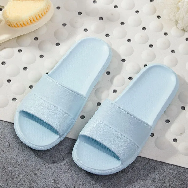 Minimalist Home Slippers Super Soft Indoor Bathroom Bath Slippers Ultra Thin Wear-Resistant Sandals