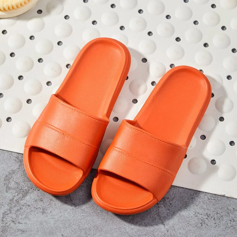 Minimalist Home Slippers Super Soft Indoor Bathroom Bath Slippers Ultra Thin Wear-Resistant Sandals