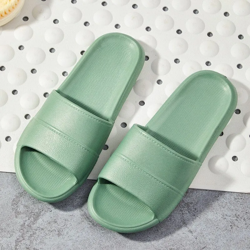 Minimalist Home Slippers Super Soft Indoor Bathroom Bath Slippers Ultra Thin Wear-Resistant Sandals