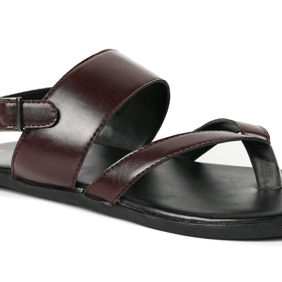 Monkstory T-Rad Elastic Back Strap Sandals - Brown