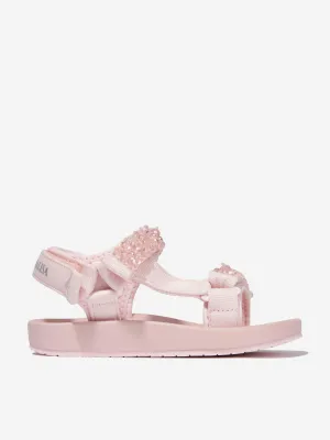 Monnalisa Girls Techno Soft Sandals in Pink