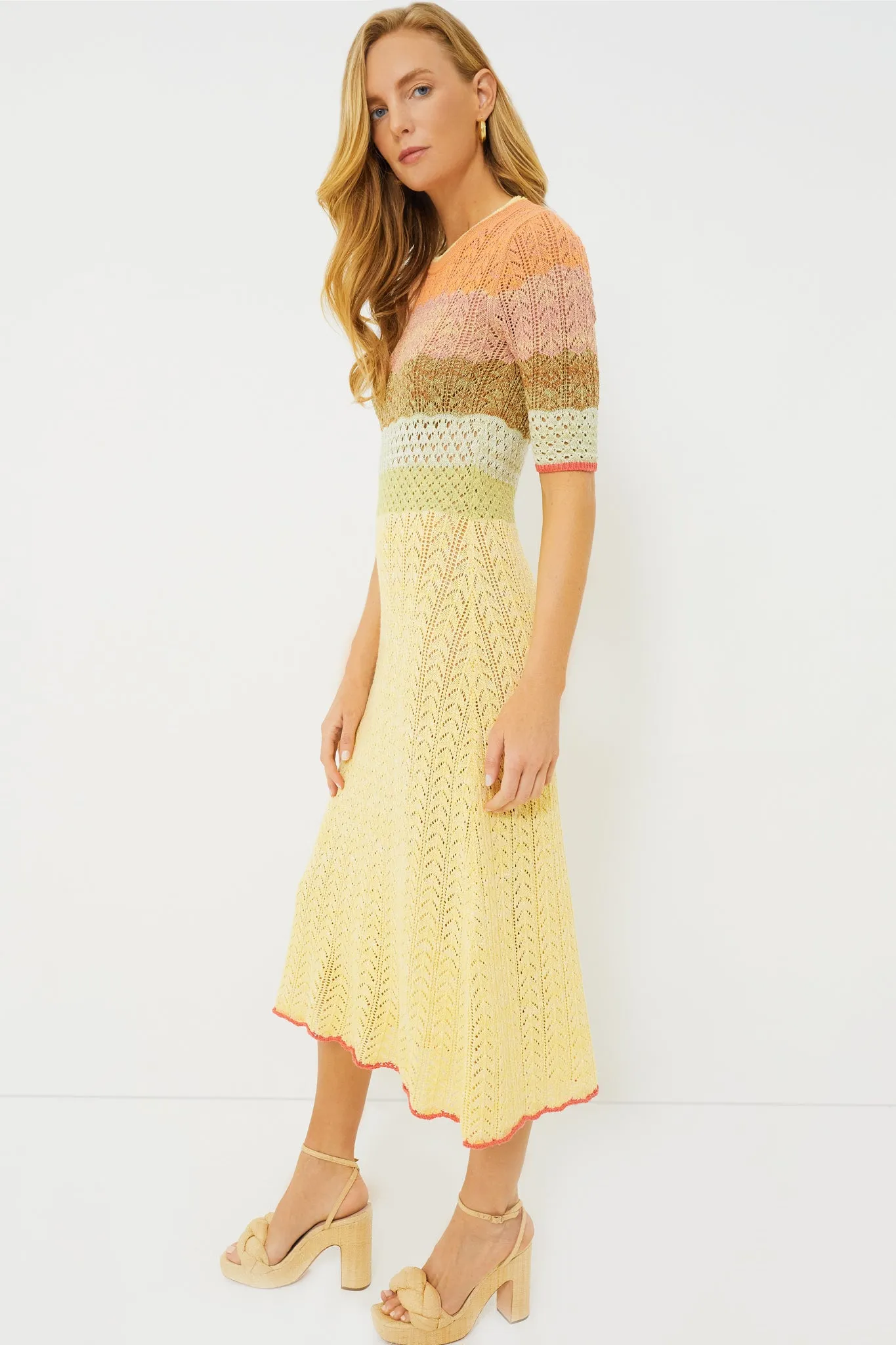 Multicolor Coronille Midi Dress