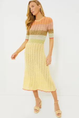 Multicolor Coronille Midi Dress