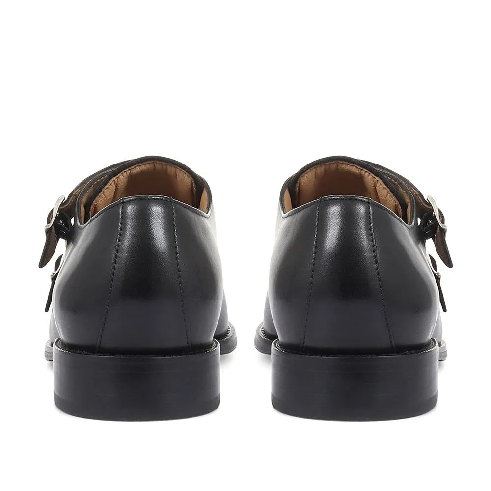 Nathaniel Leather Double Monk Shoes - NATHANIEL / 320 484