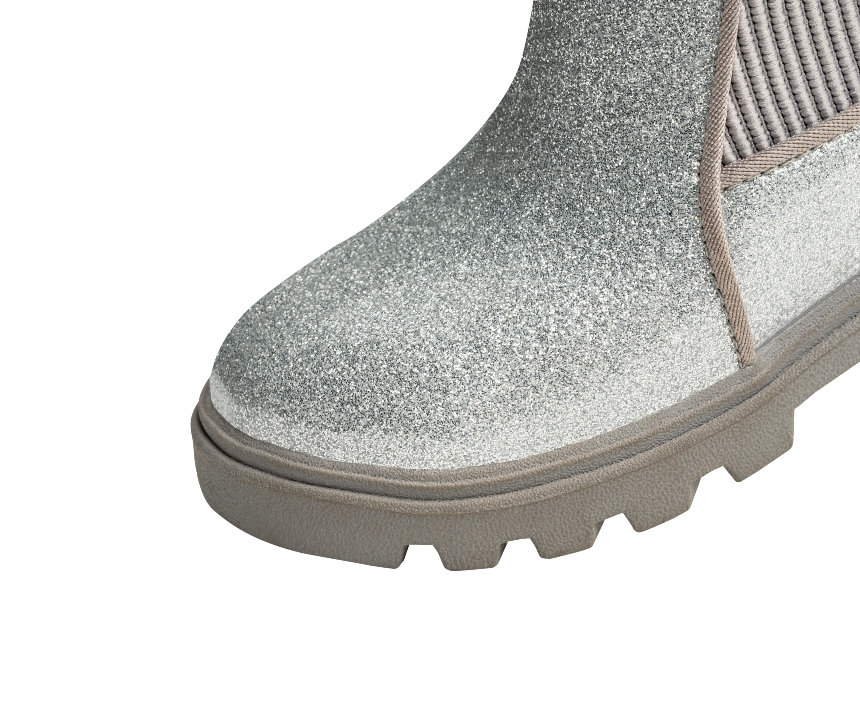 Native Kensington Treklite Glitter Kids Boot - Silver Glitter / Pigeon Grey