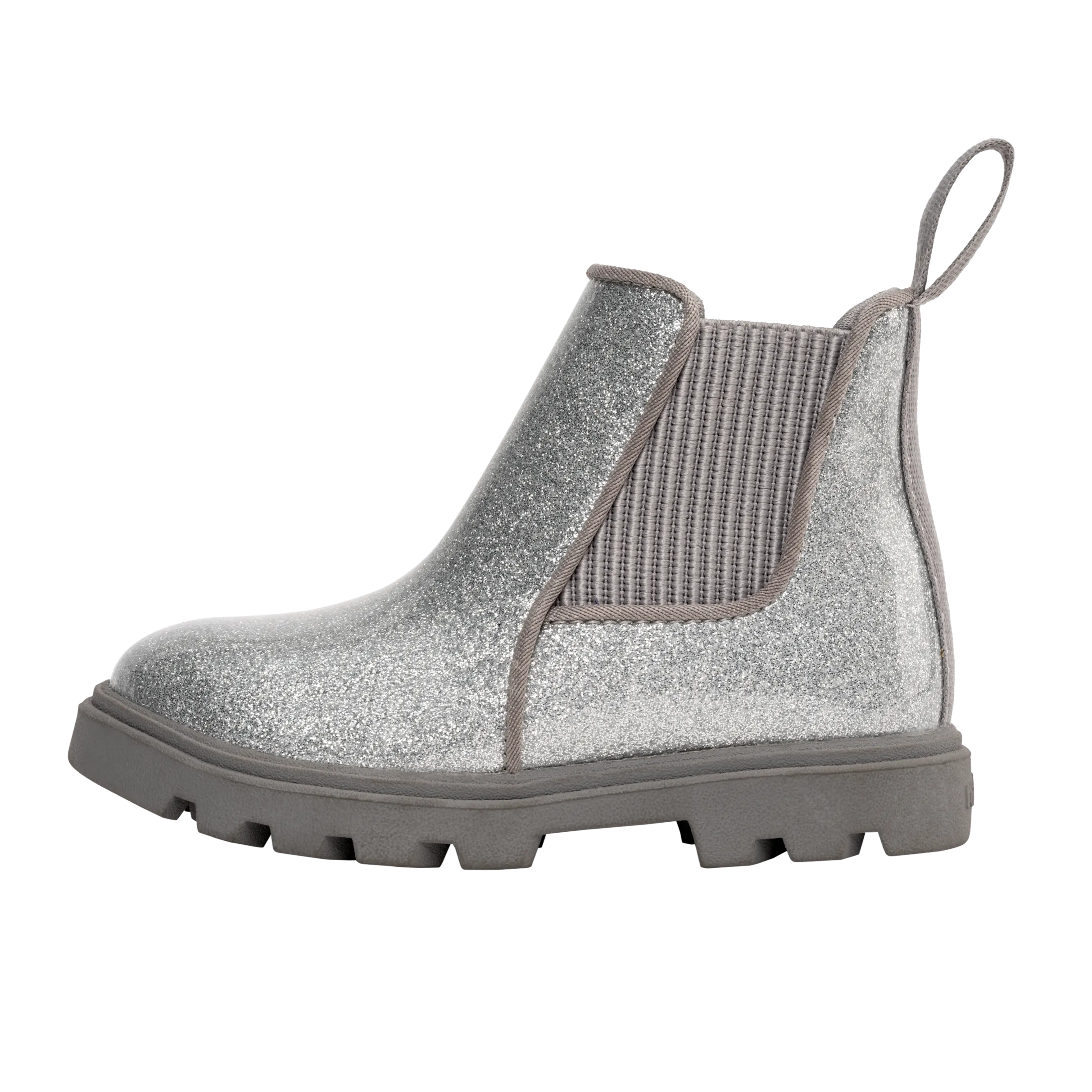 Native Kensington Treklite Glitter Kids Boot - Silver Glitter / Pigeon Grey