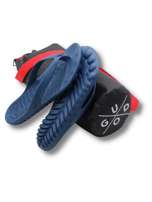 NAVY BLUE FLIP FLOPS & DRYBAG BY GUDO