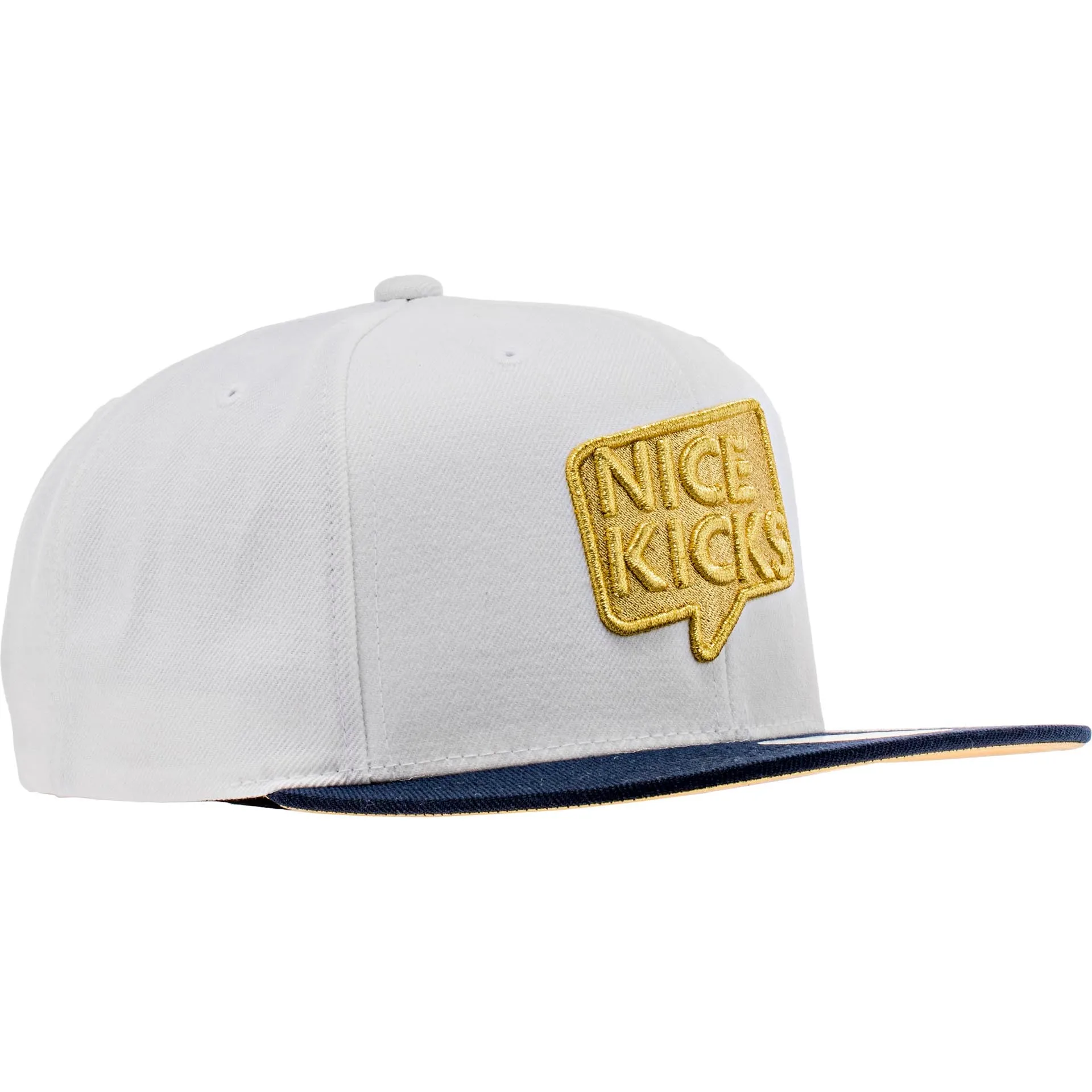 Nice Kicks X Mitchell & Ness "USA" Snapback Men's Hat - White/Gold