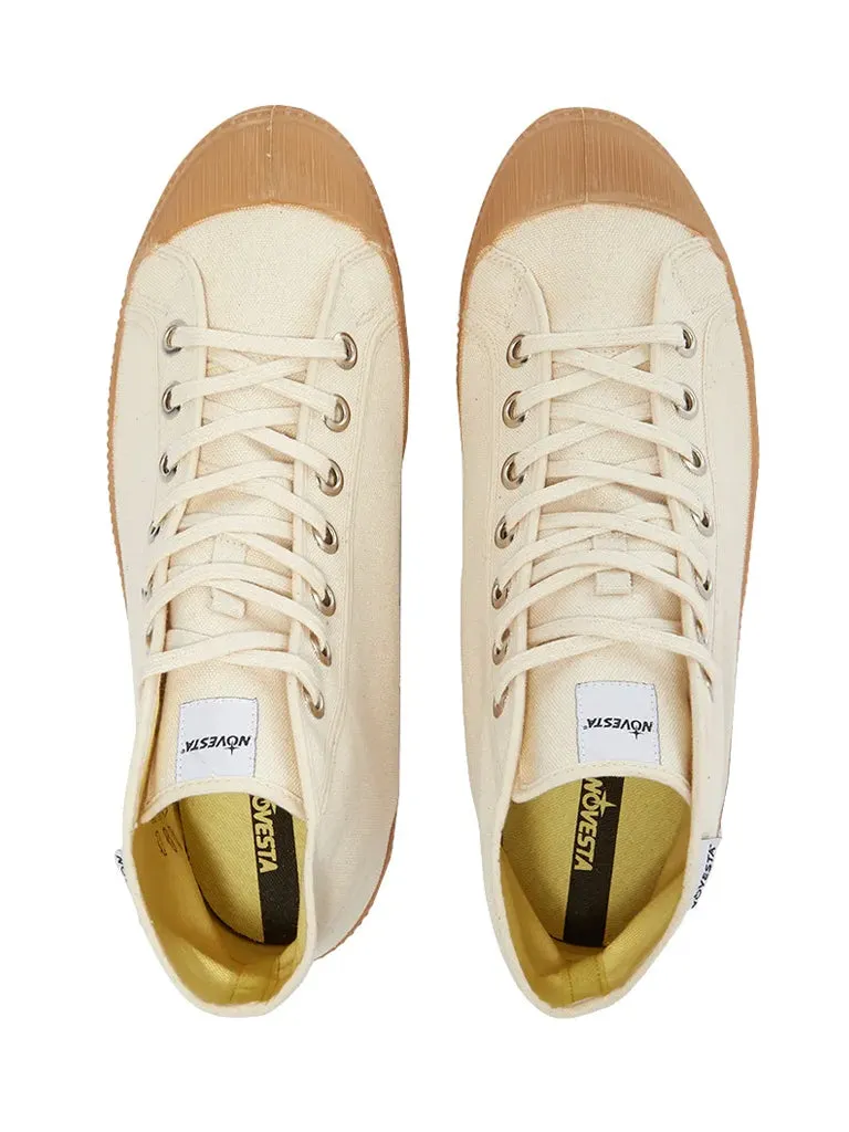 Novesta Star Dribble High Top in Beige Transparent