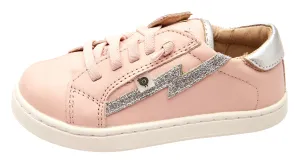 Old Soles Girl's 6124 Bolty Runner Sneakers - Powder Pink/Silver/Glam Argent