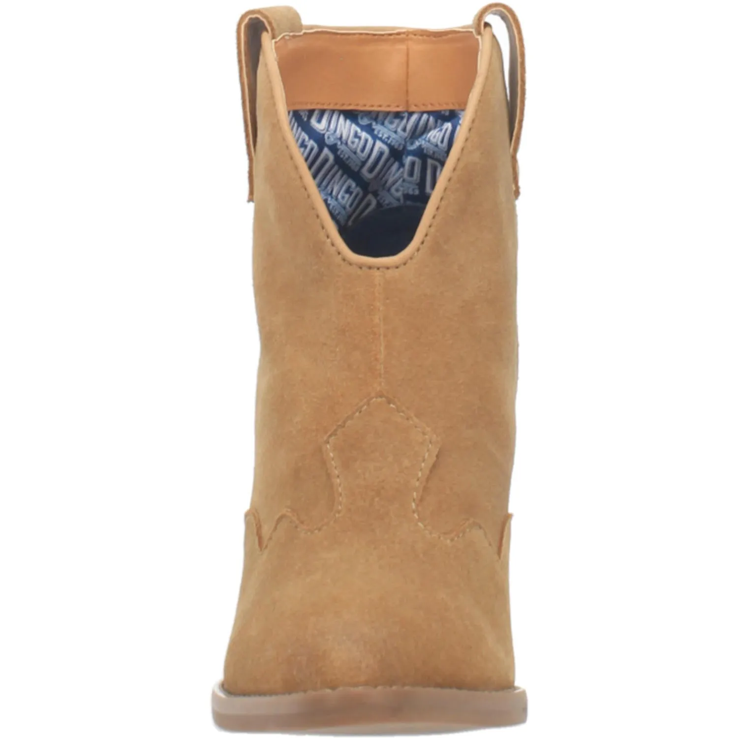 Online Exclusive | Dingo | Flannie Suede Leather Cowboy Bootie in Natural **PREORDER