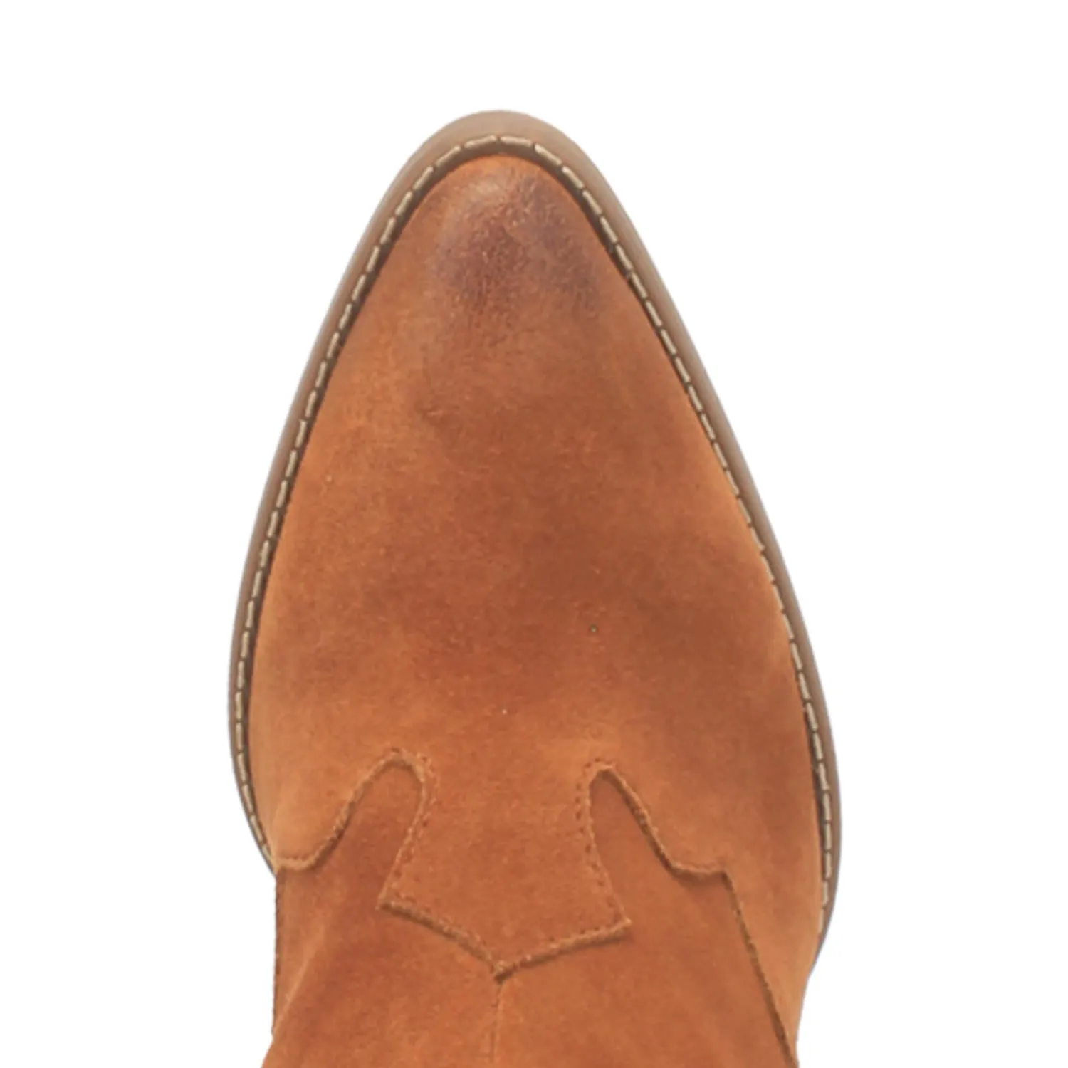 Online Exclusive | Dingo | Flannie Suede Leather Cowboy Bootie in Whiskey Brown **PREORDER