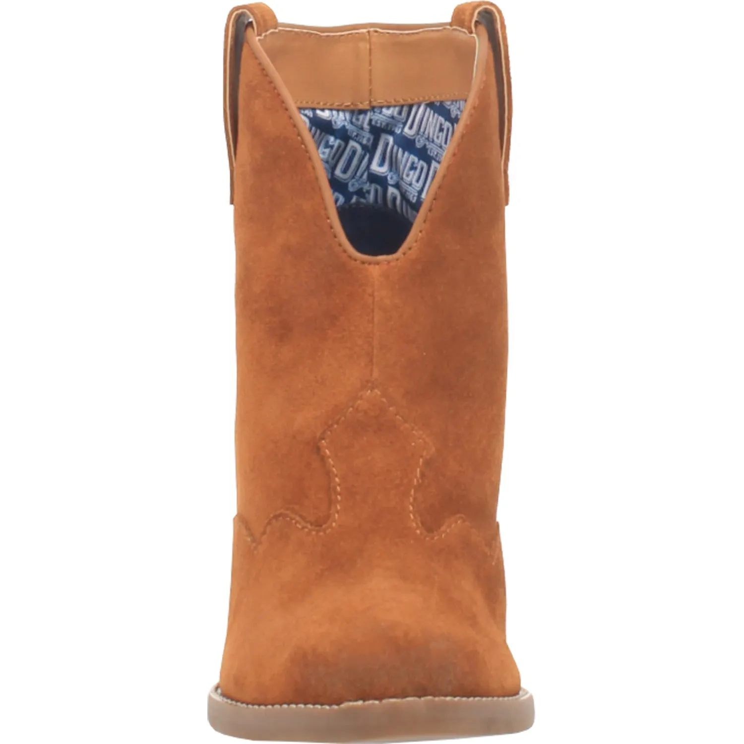 Online Exclusive | Dingo | Flannie Suede Leather Cowboy Bootie in Whiskey Brown **PREORDER