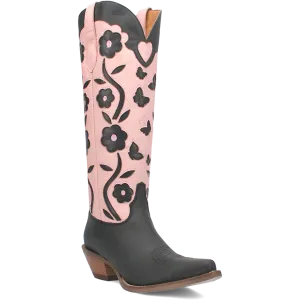 Online Exclusive | Dingo | Goodness Gracious Leather Boot in Black and Pink  **PREORDER