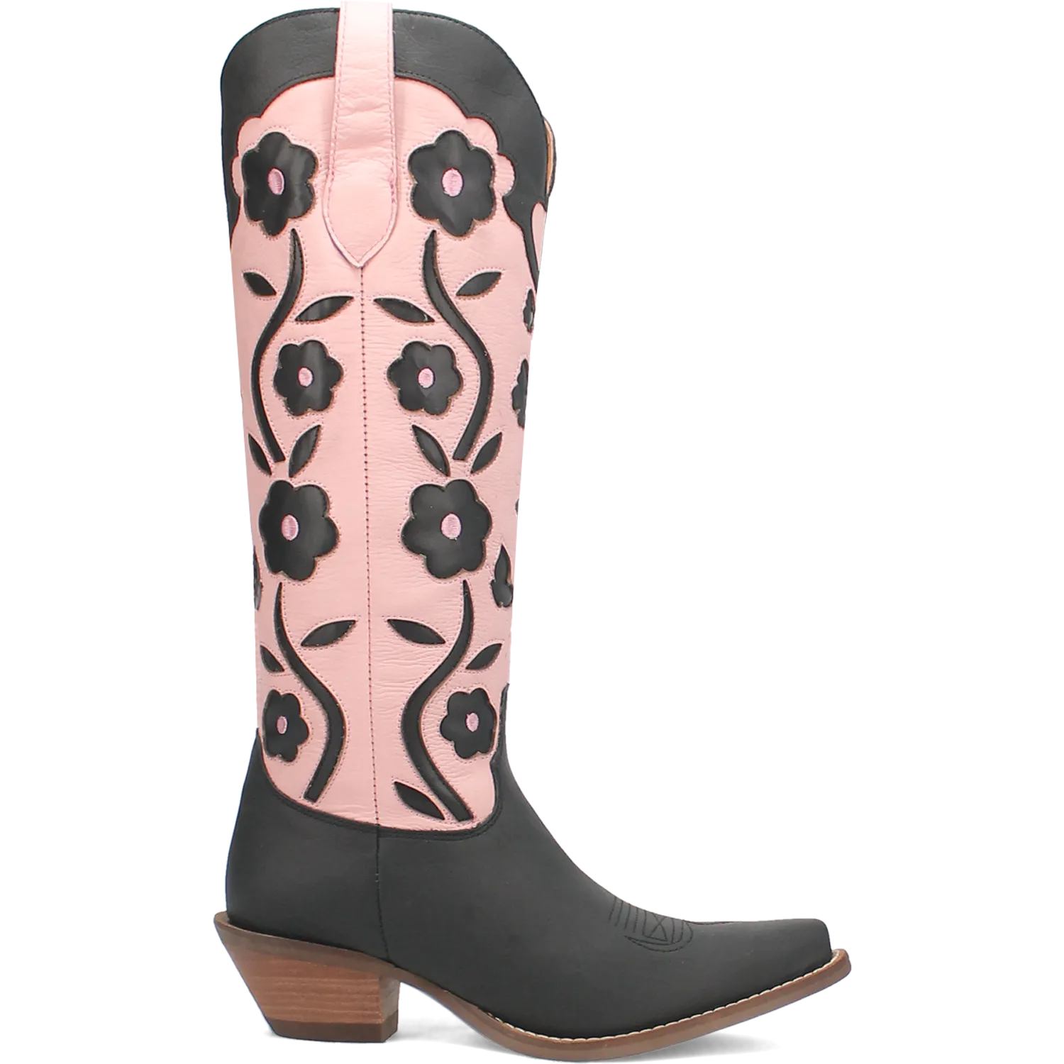 Online Exclusive | Dingo | Goodness Gracious Leather Boot in Black and Pink  **PREORDER