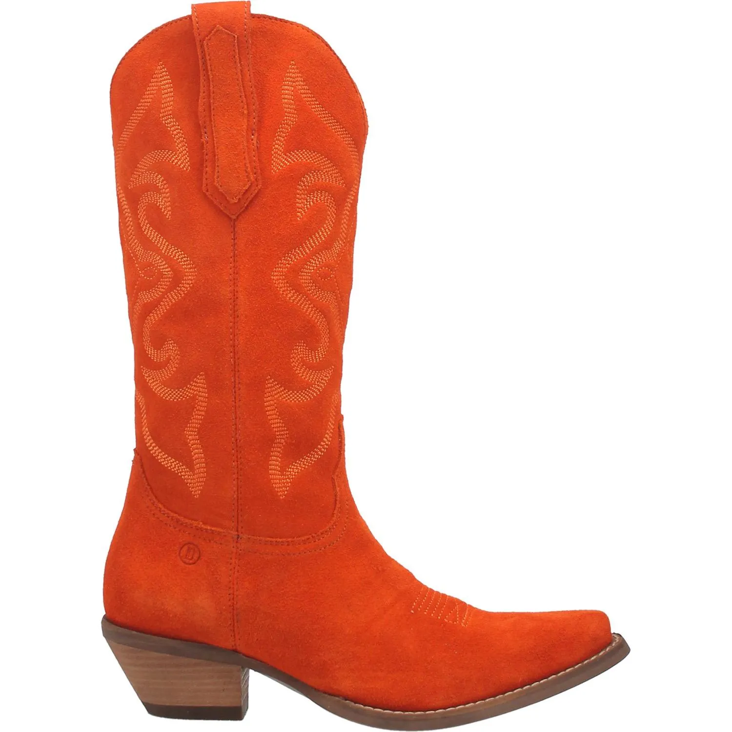 Online Exclusive | Dingo | Out West Suede Cowboy Boots in Orange  **PREORDER