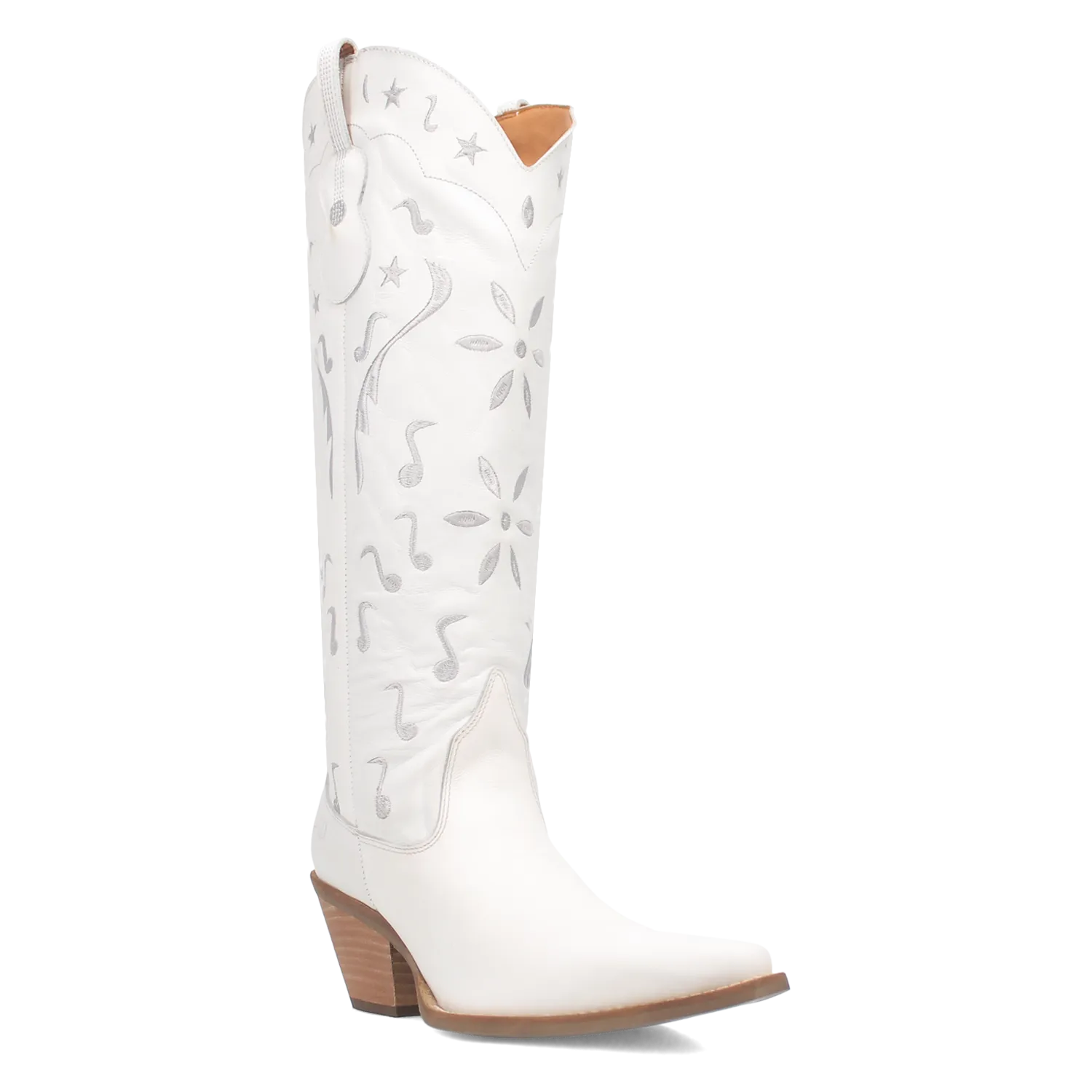 Online Exclusive | Dingo | Rhymin Leather Cowboy Boot in White **PREORDER