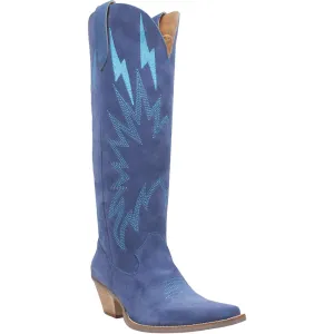 Online Exclusive | Dingo | Thunder Road Suede Leather Cowboy Boots in Blue **PREORDER