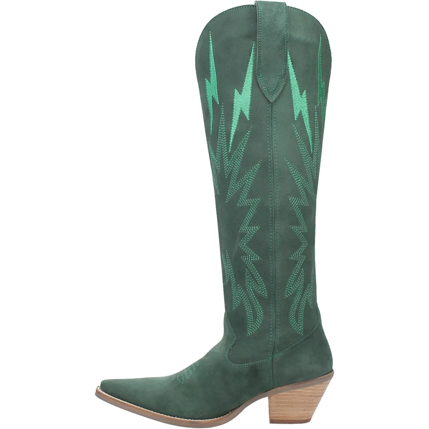 Online Exclusive | Dingo | Thunder Road Suede Leather Cowboy Boots in Green **PREORDER