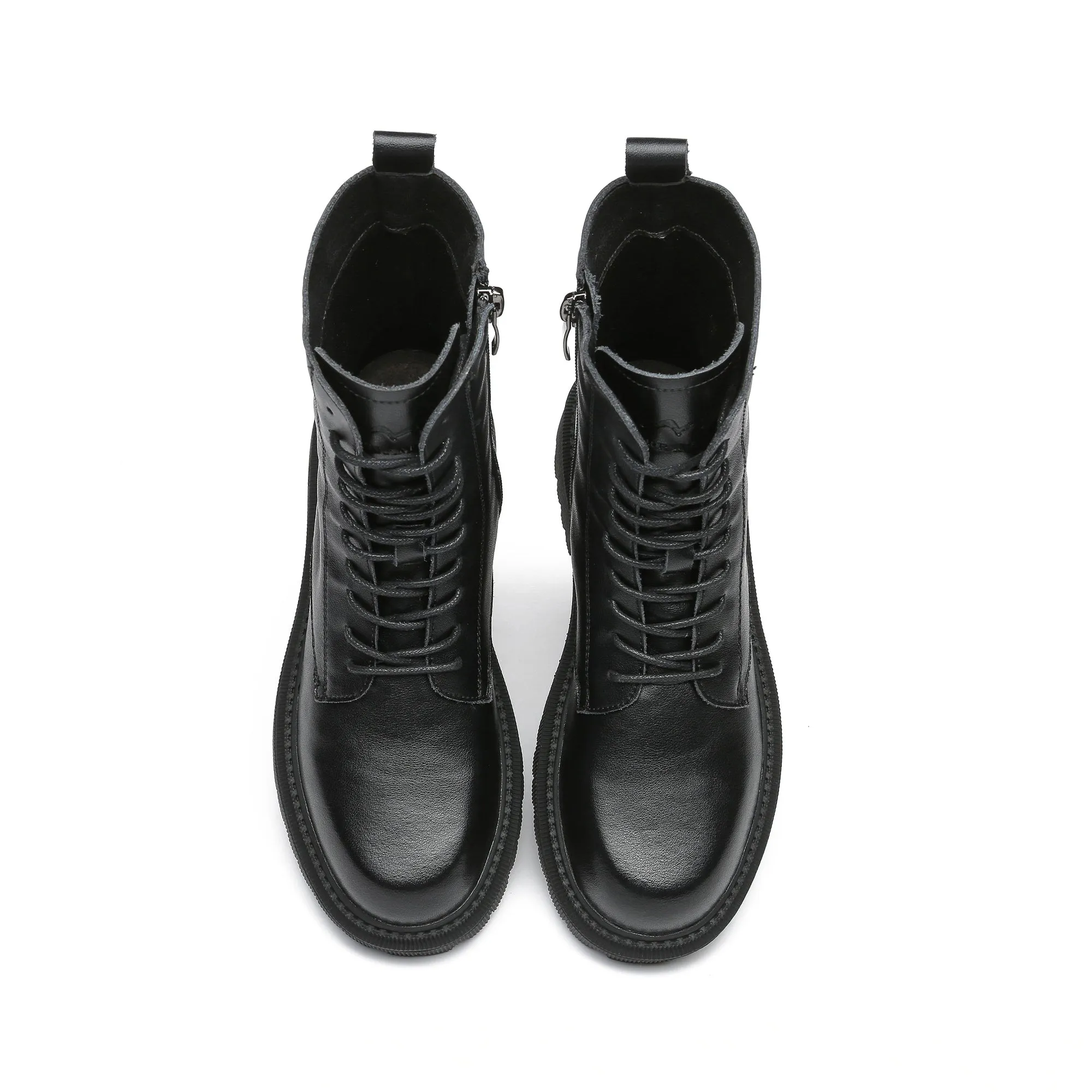 Ranger Black Leather Women Boots