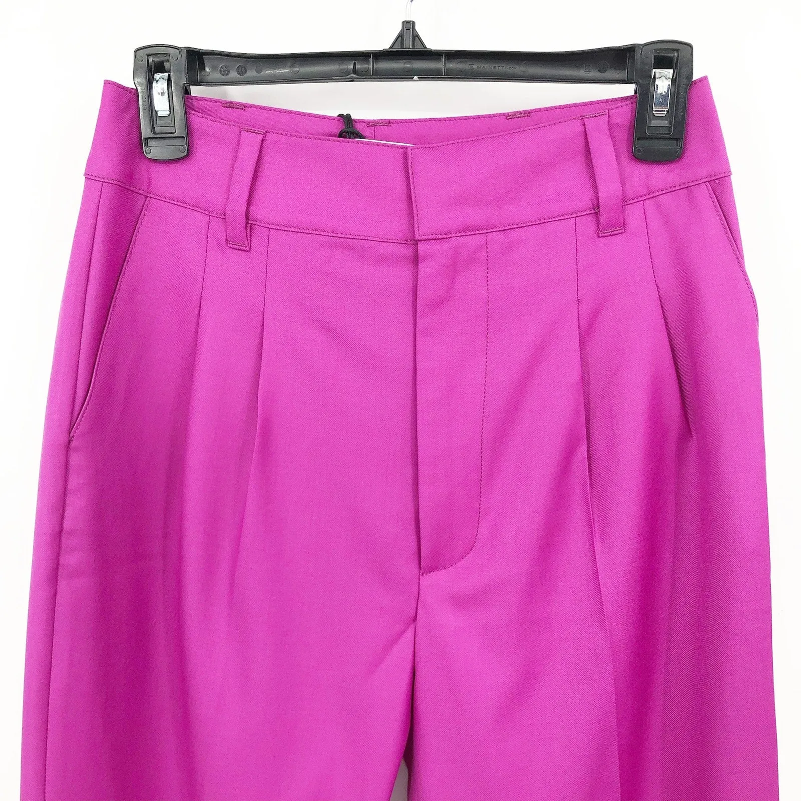 RE/DONE Women's 90's Trousers 2/26 Fuchsia Pink High Rise Pleated Pants NWT