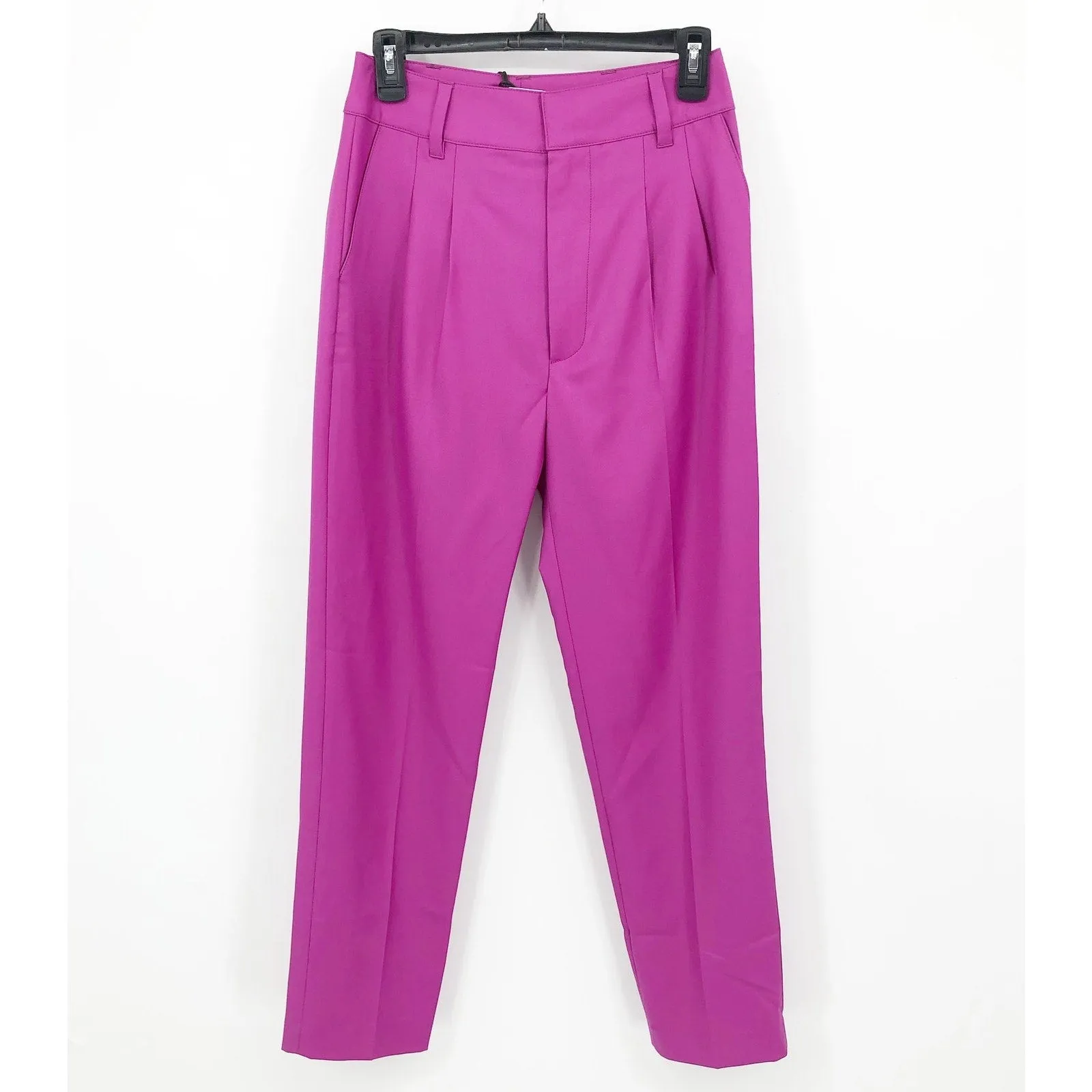 RE/DONE Women's 90's Trousers 2/26 Fuchsia Pink High Rise Pleated Pants NWT