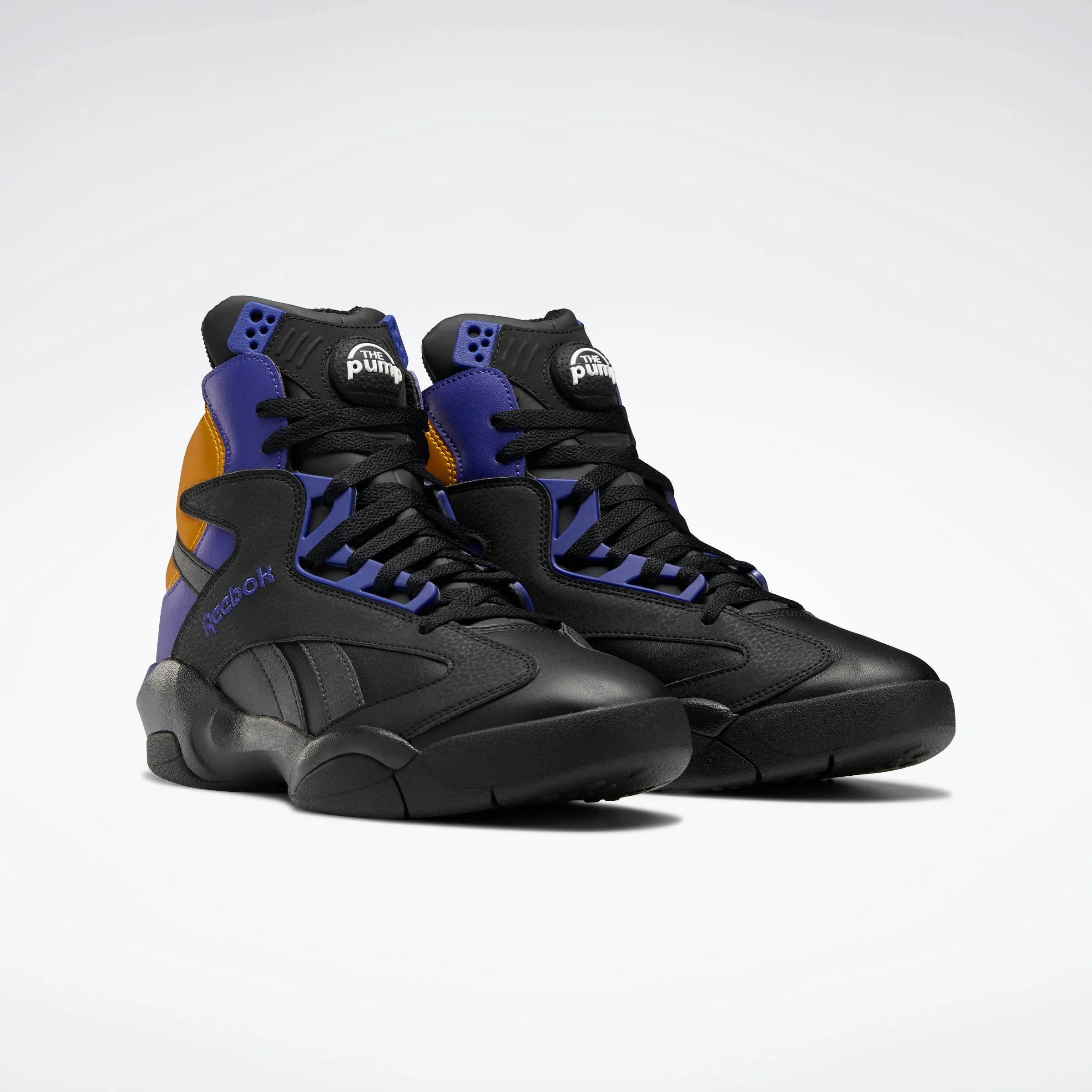 Reebok Footwear Men Shaq Attaq Shoes Cblack/Bolprp/Cogold