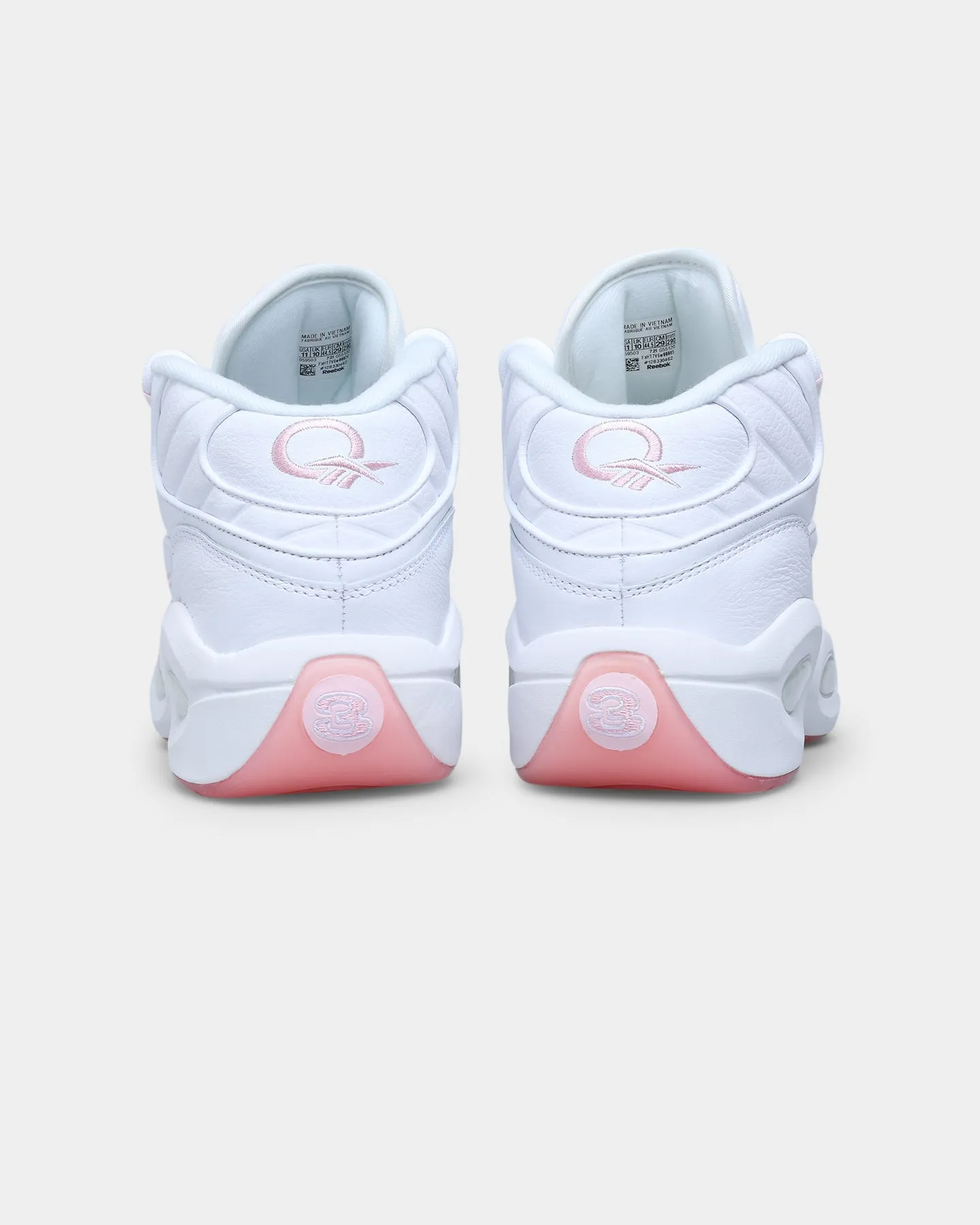 Reebok Question Mid White/Pink Glow/Porcelain Pink