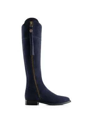 Regina (Narrow Fit) - Navy Blue Suede