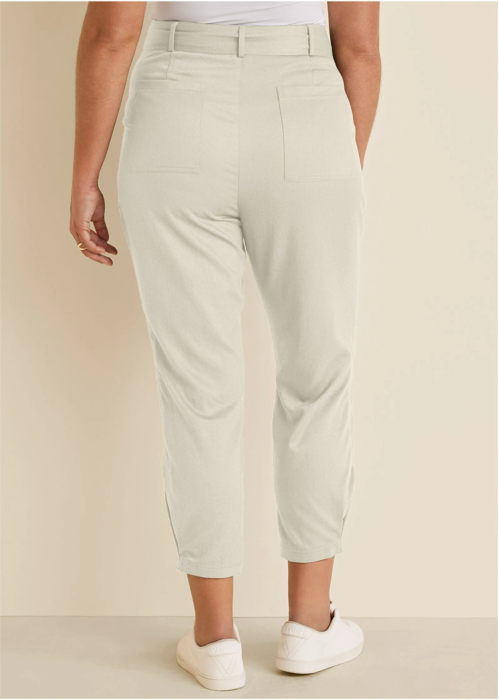 Relaxed Twill Straight Pant - Cream