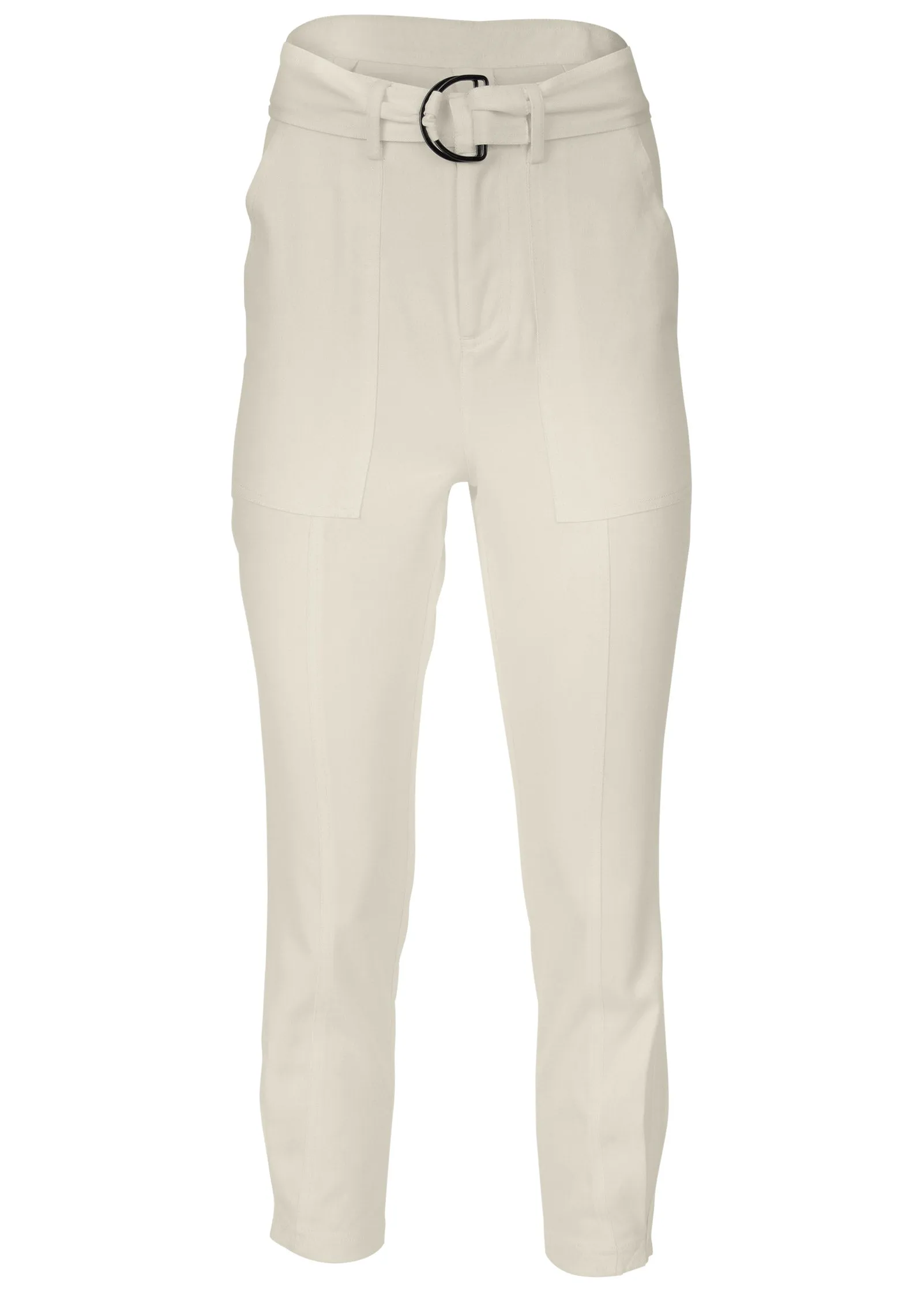 Relaxed Twill Straight Pant - Cream