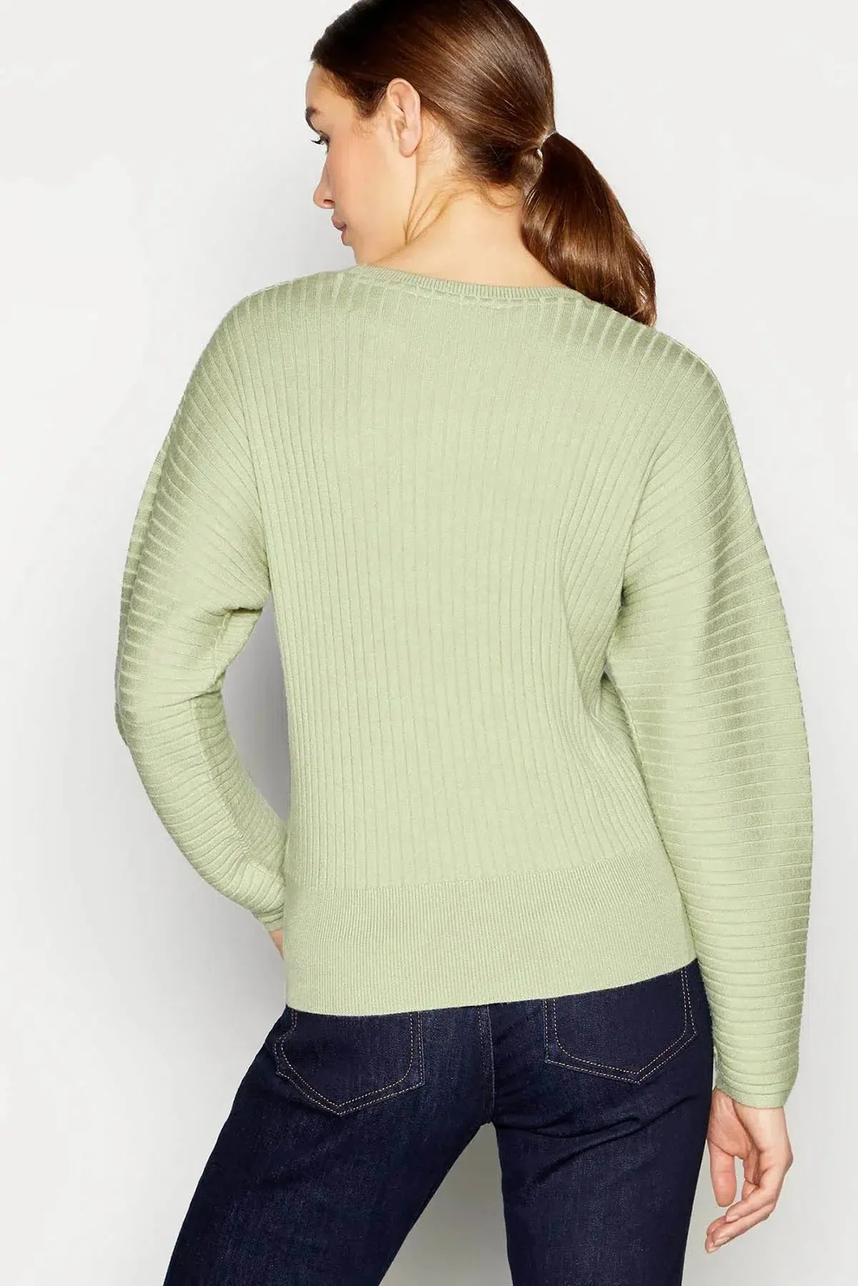 Ribbed Dolman Sleeve Jumper