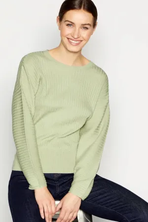 Ribbed Dolman Sleeve Jumper