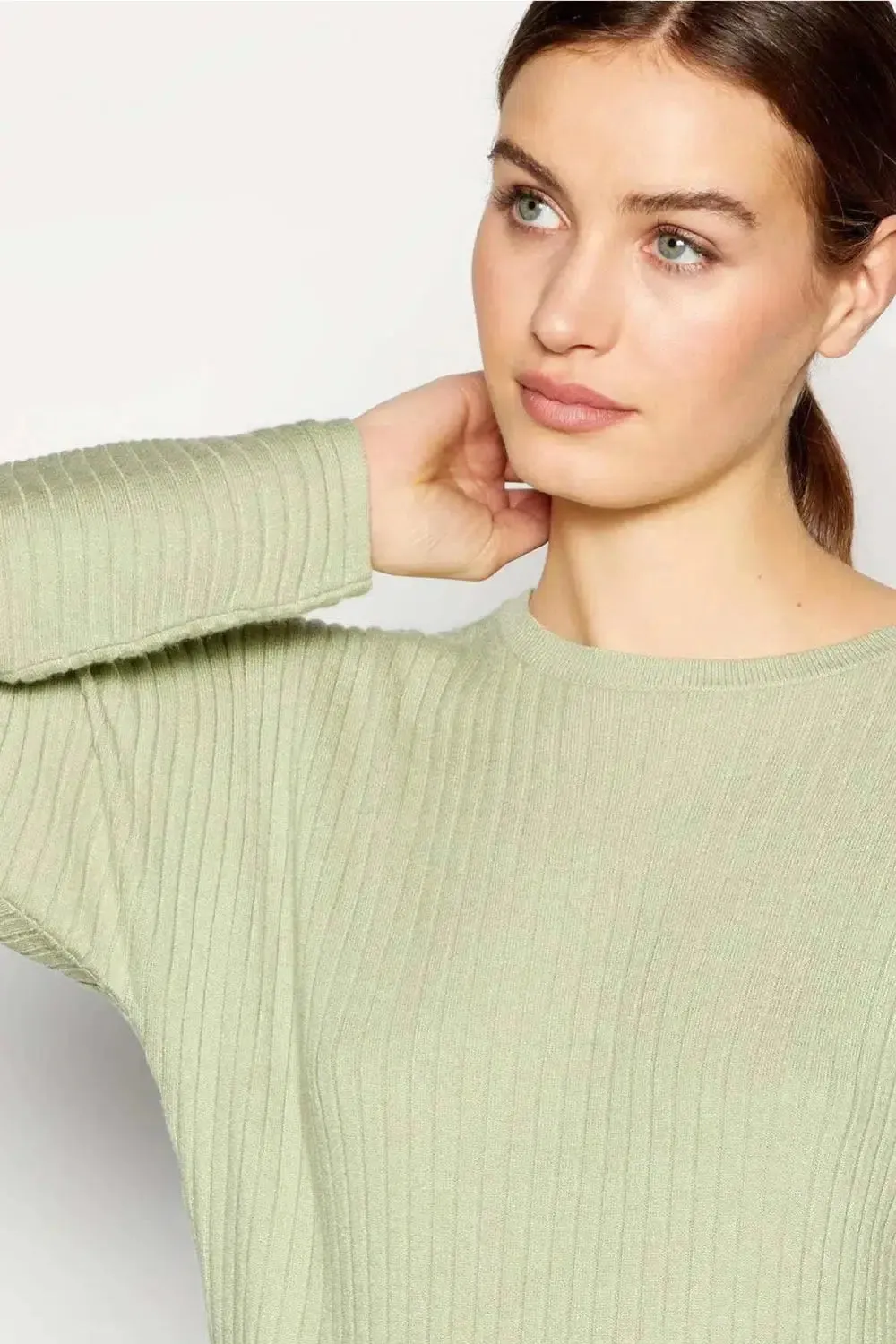 Ribbed Dolman Sleeve Jumper