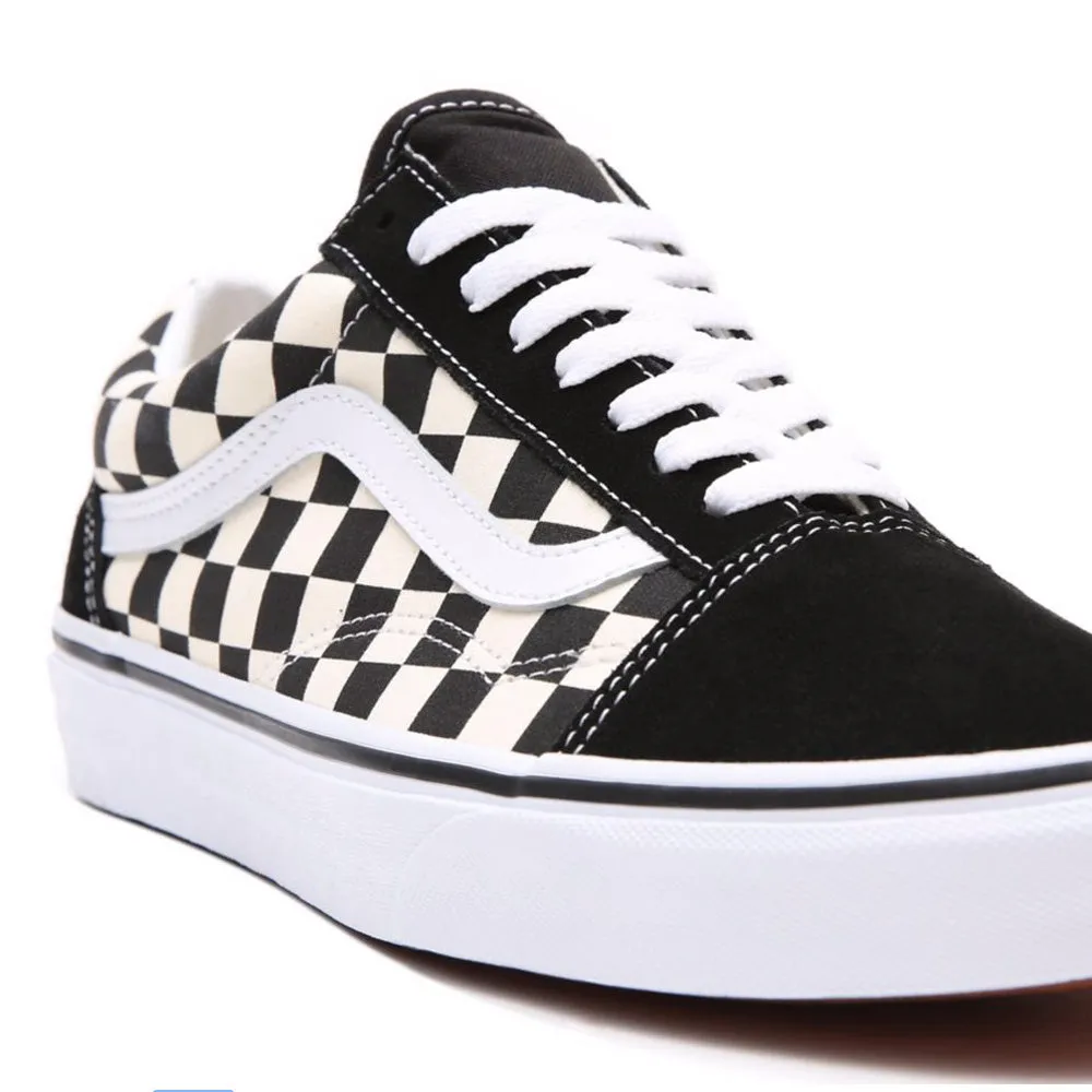 Scarpe Unisex VANS Sneakers Old Skool Primary Check colore Nero e Bianco