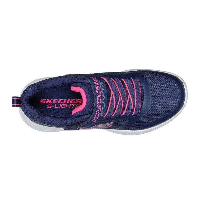 Skechers Girls Light Ups Sola Glow SLights Navy