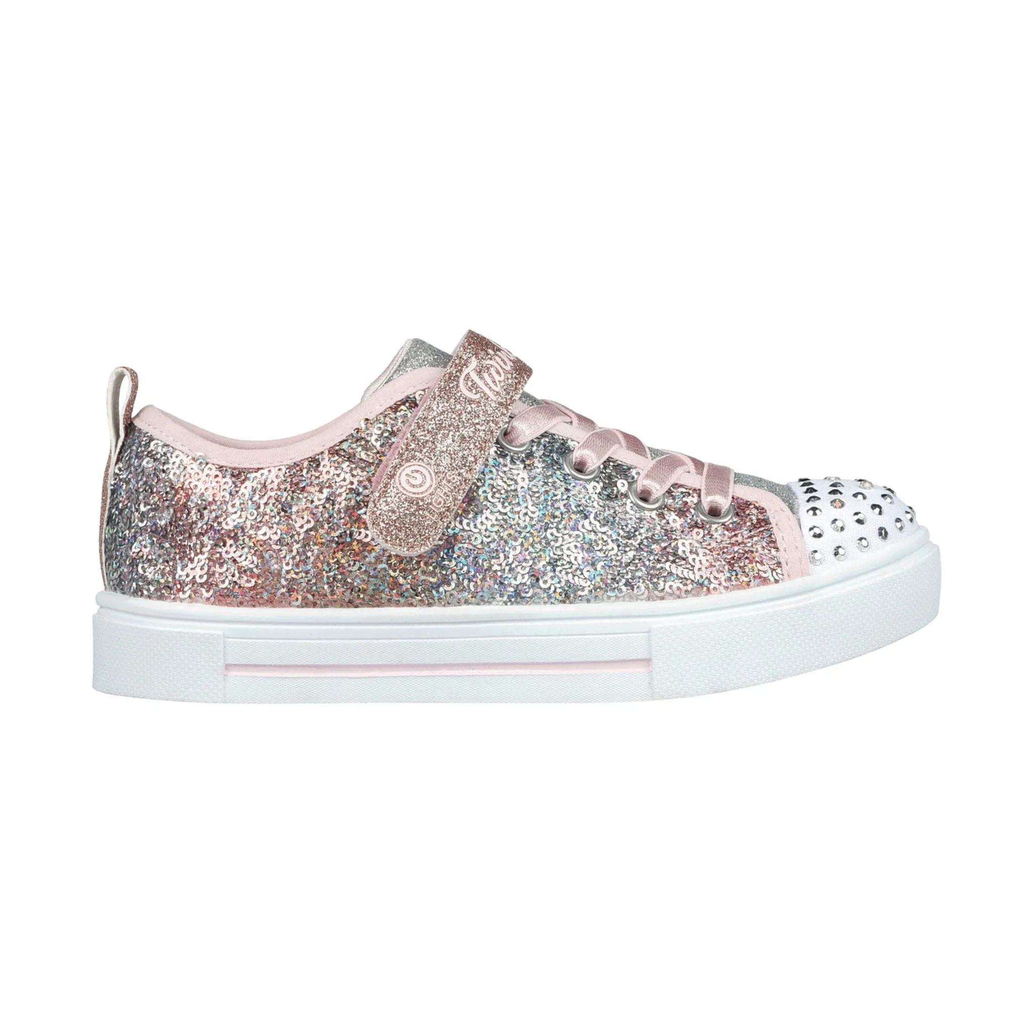 Skechers Kids' Twinkle Sparks Shoes - Sequin Flash Light Pink - ONLINE STORE CREDIT/EXCHANGE ONLY