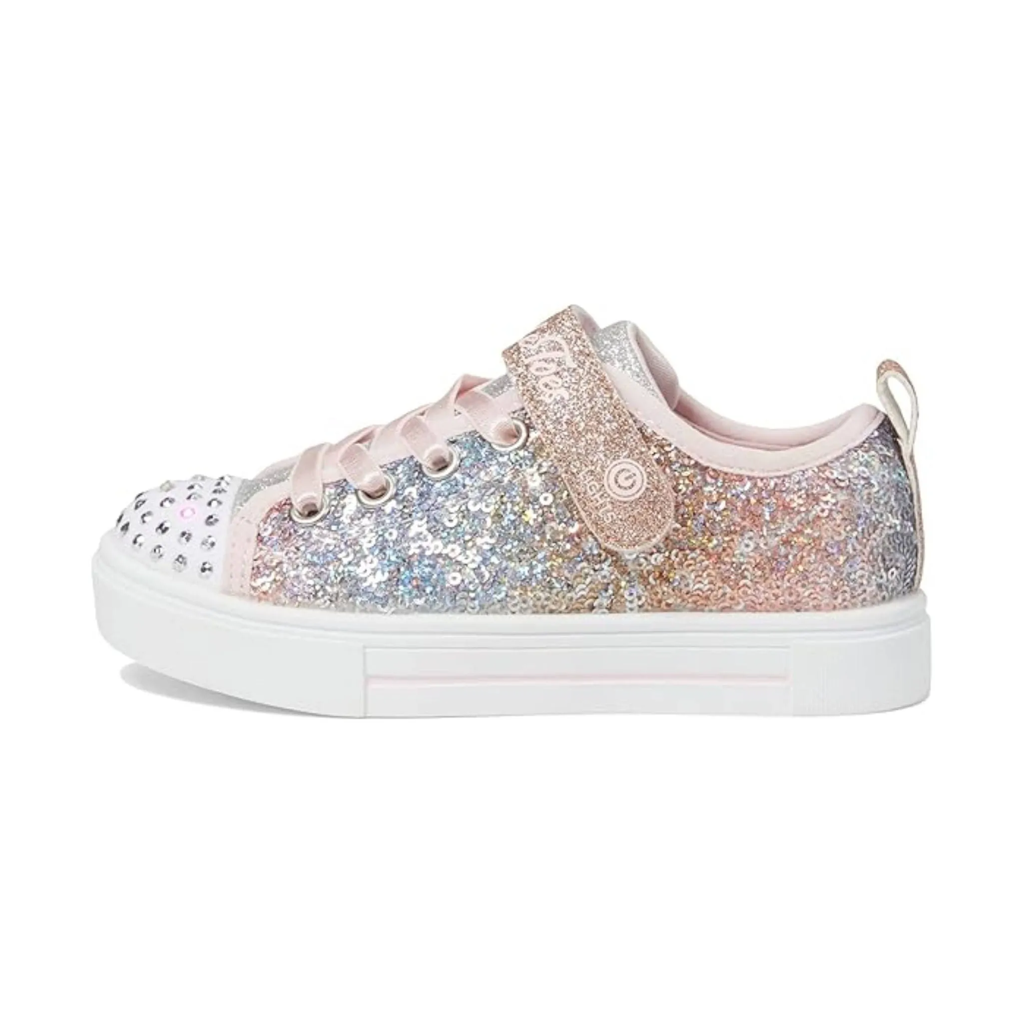 Skechers Kids' Twinkle Sparks Shoes - Sequin Flash Light Pink - ONLINE STORE CREDIT/EXCHANGE ONLY