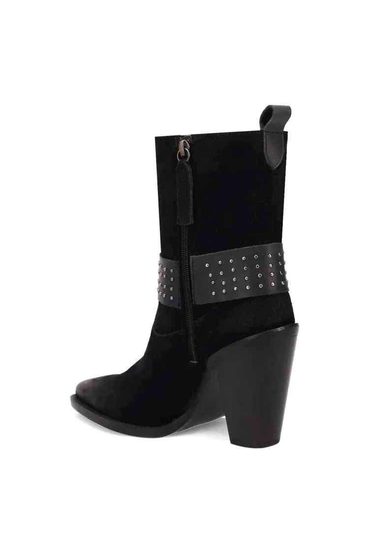 Songbird Suede Boot in Black