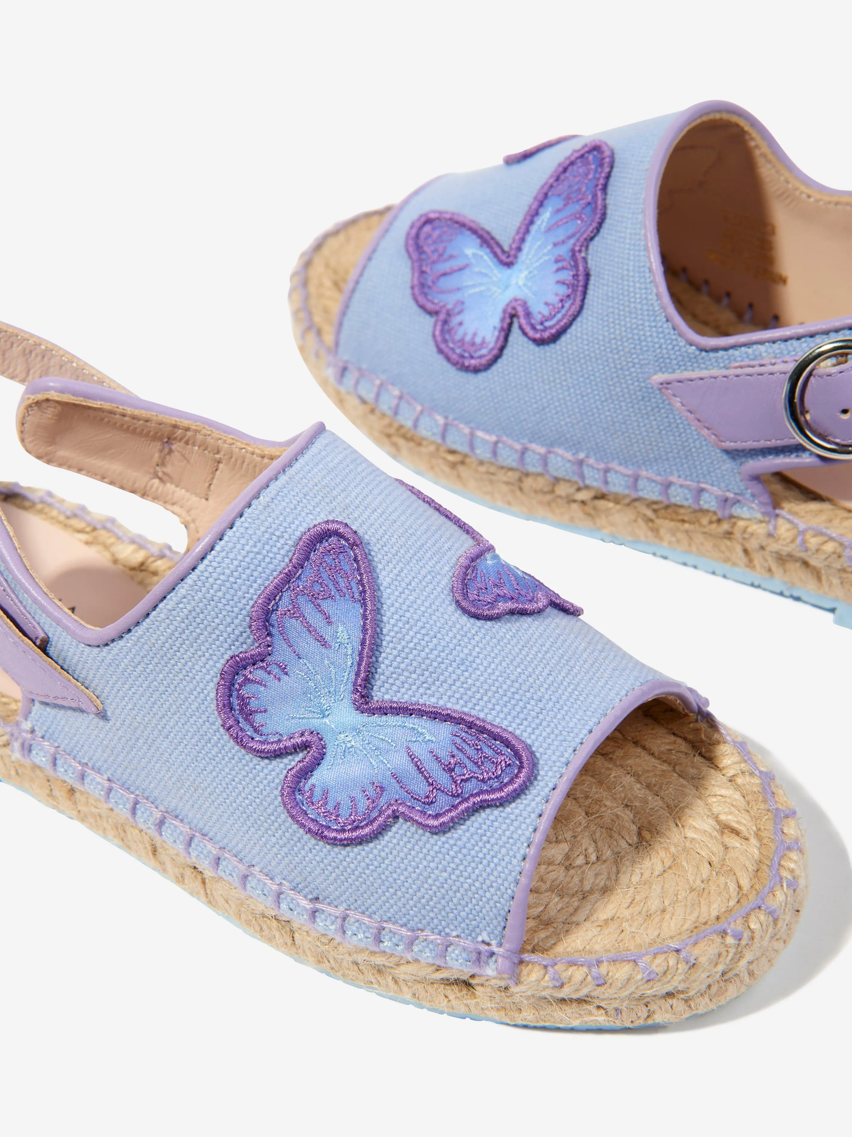 Sophia Webster Girls Butterfly Espadrille Sandals in Purple