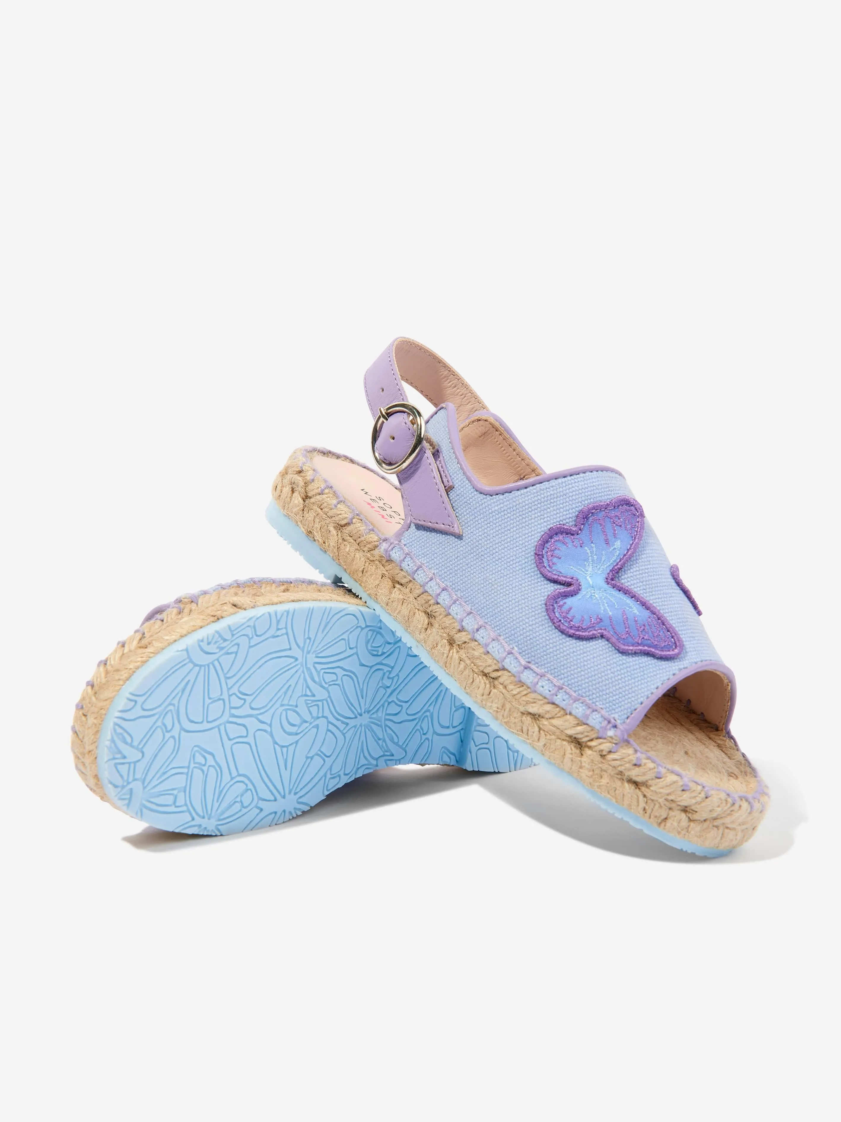 Sophia Webster Girls Butterfly Espadrille Sandals in Purple