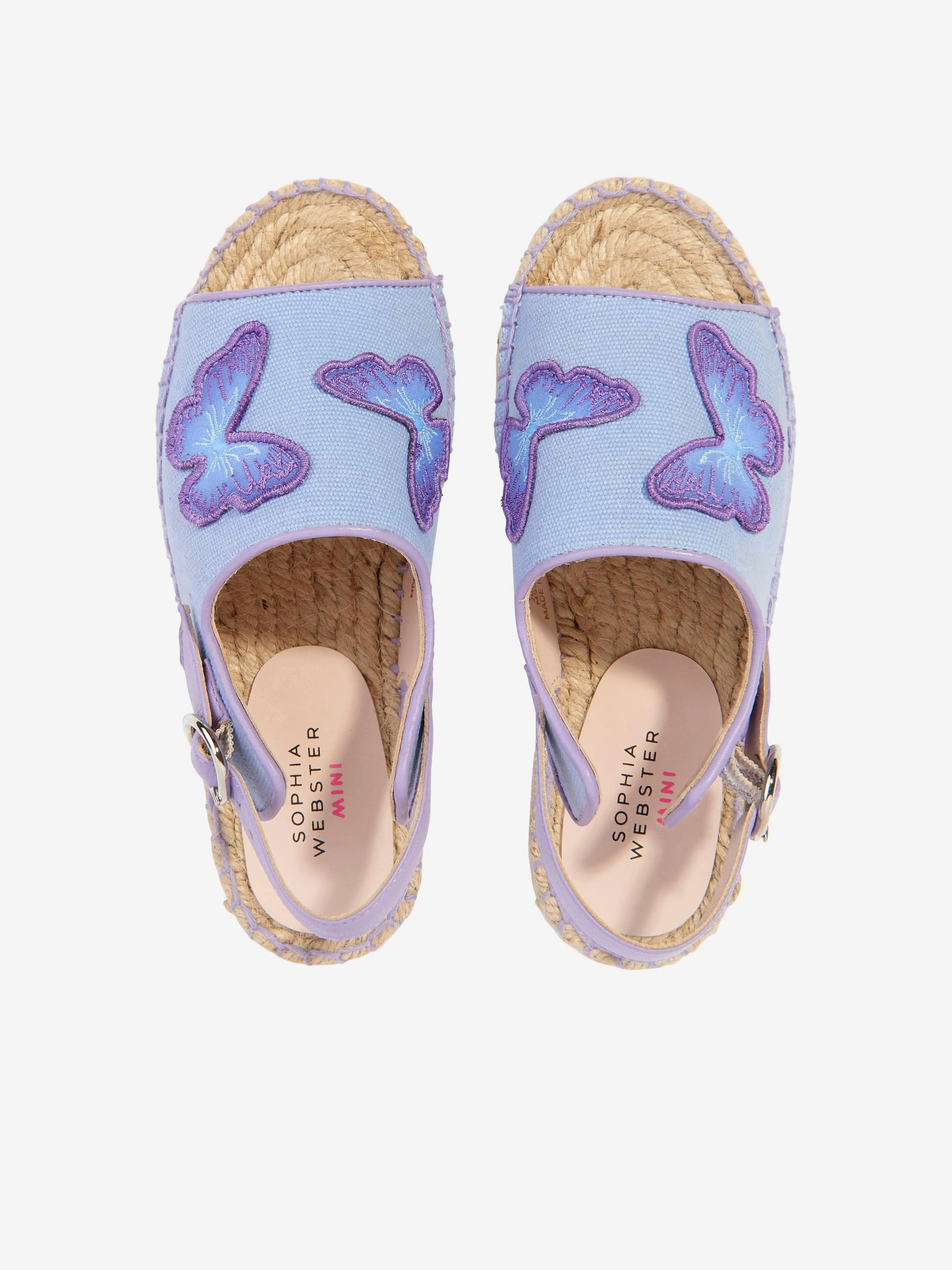 Sophia Webster Girls Butterfly Espadrille Sandals in Purple