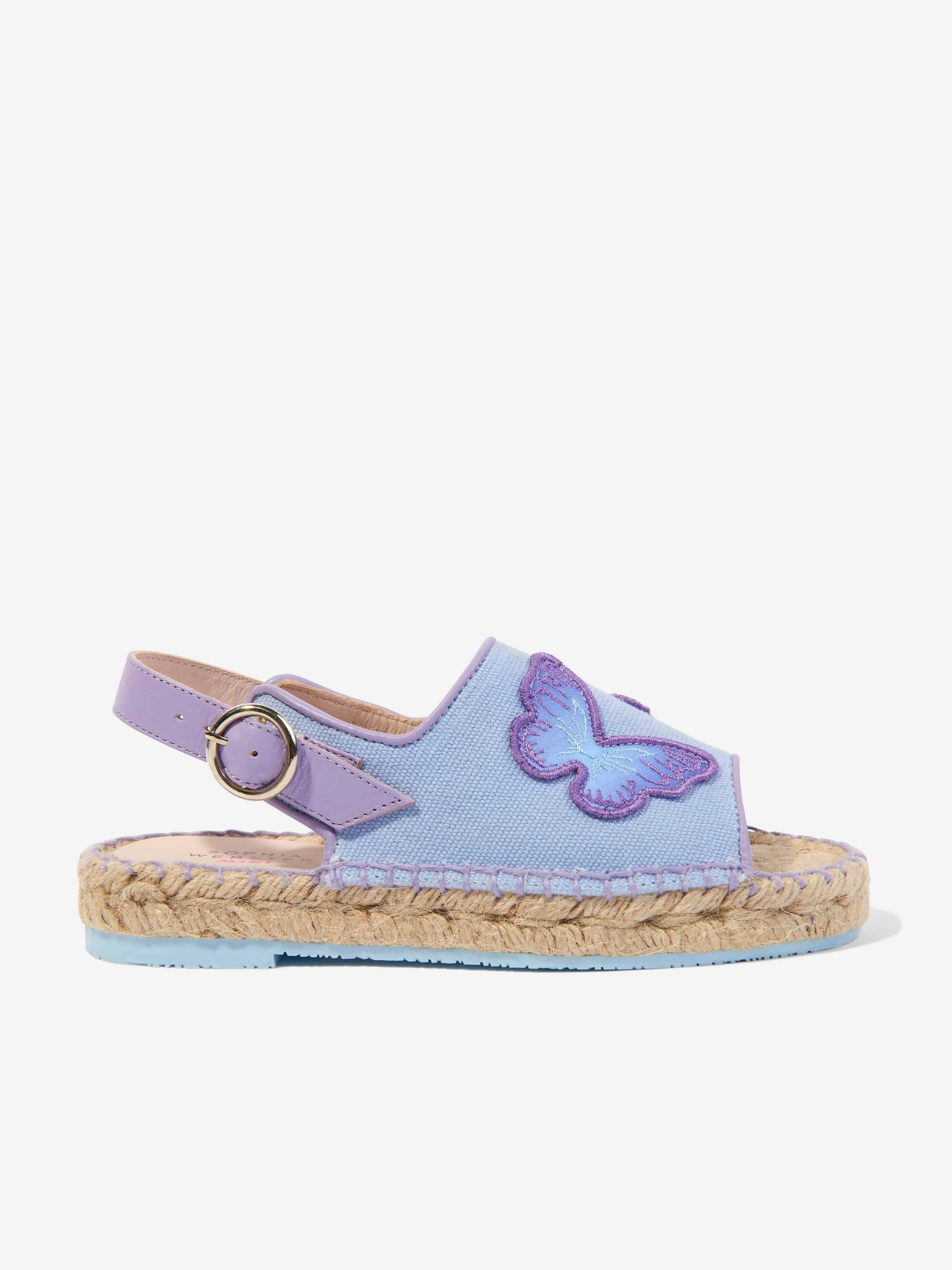 Sophia Webster Girls Butterfly Espadrille Sandals in Purple