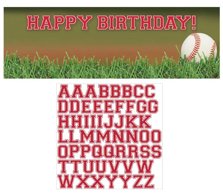 Sports Fanatics Baseball Giant Birthday Banner