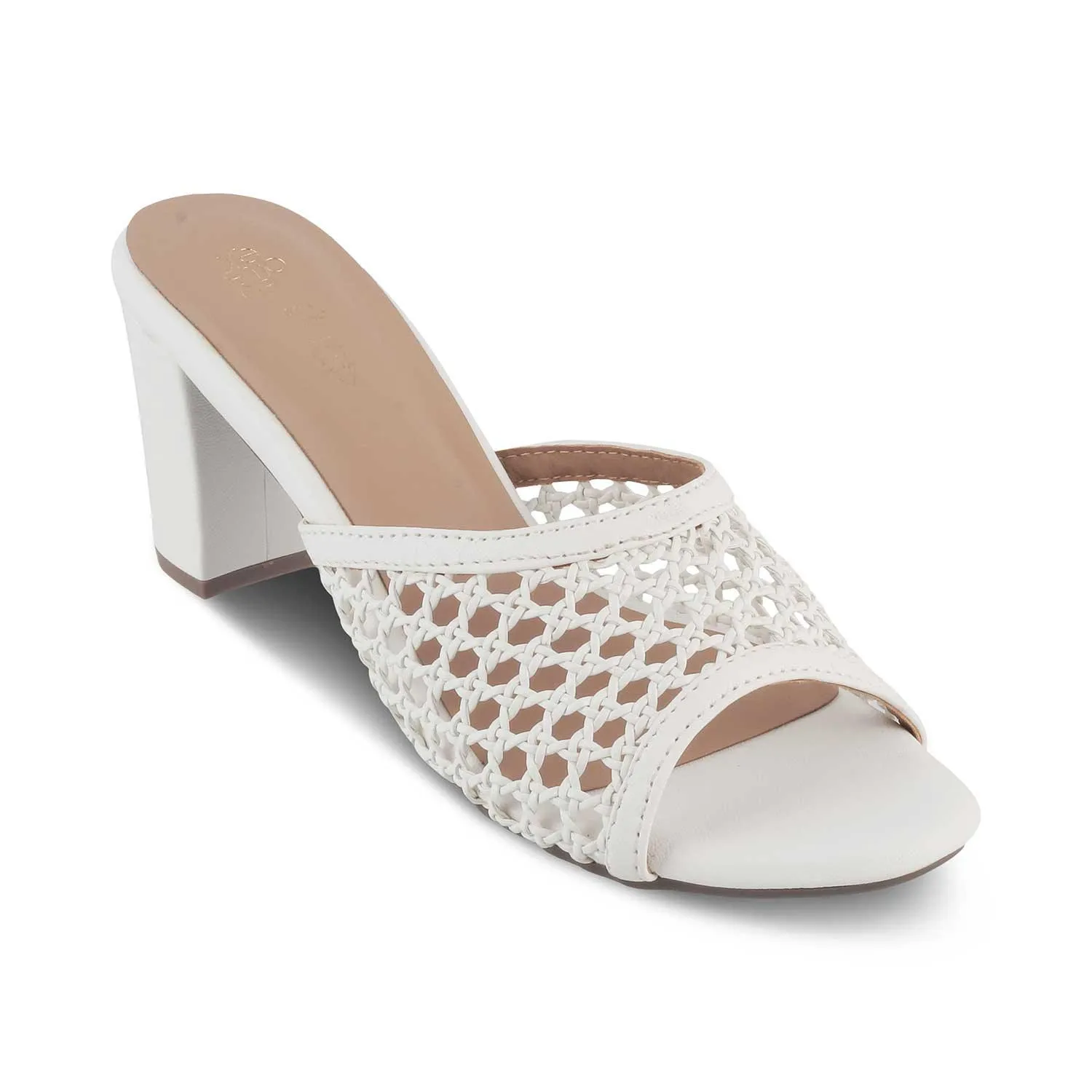 The Miko White Women's Dress Block Heel Sandals Tresmode