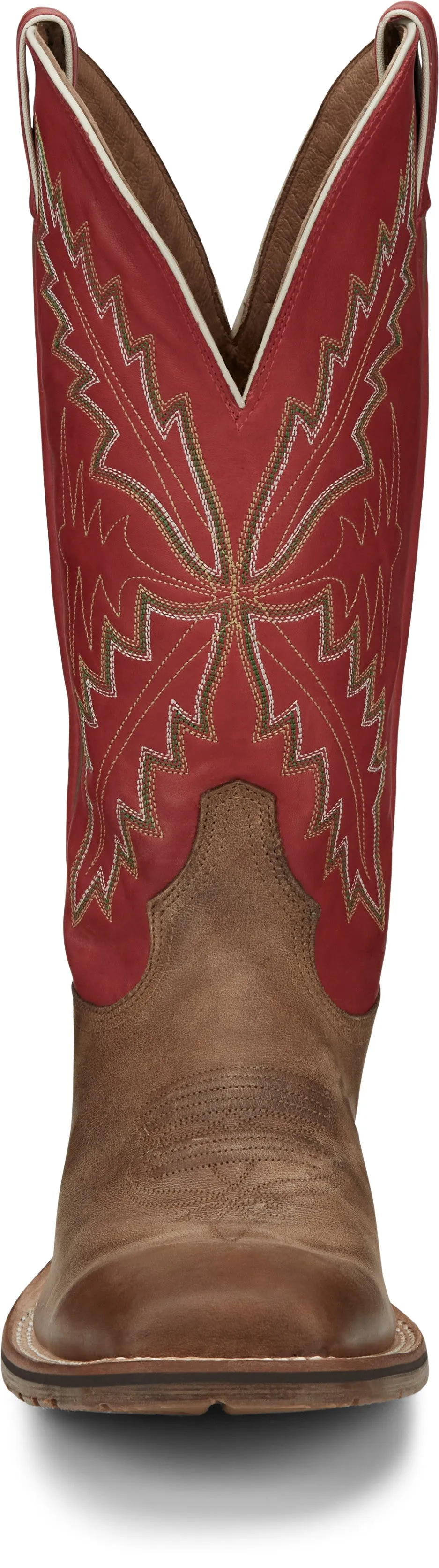 'Tony Lama' Men's 13" Antonio Western Square Toe - Tan / Red