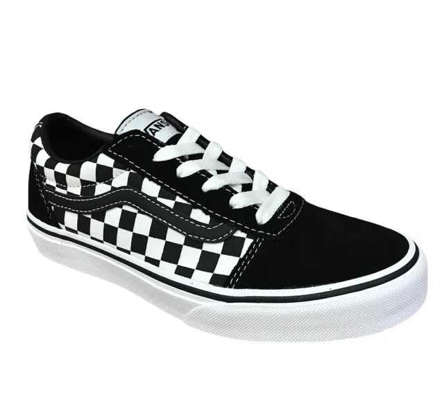 Vans scarpa sneakers da vragazzo a scacchi Ward VN038J9PVJ1 nero-bianco